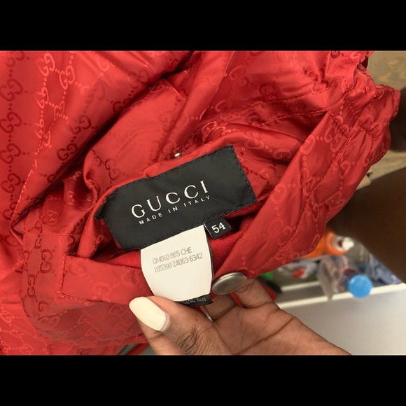 Men’s Reversible Red Puffer Bubble Coat XL